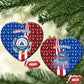 Cape Verde Christmas Ceramic Ornament Festive Pattern Christmas Tree and National Emblem Motif - African Pride