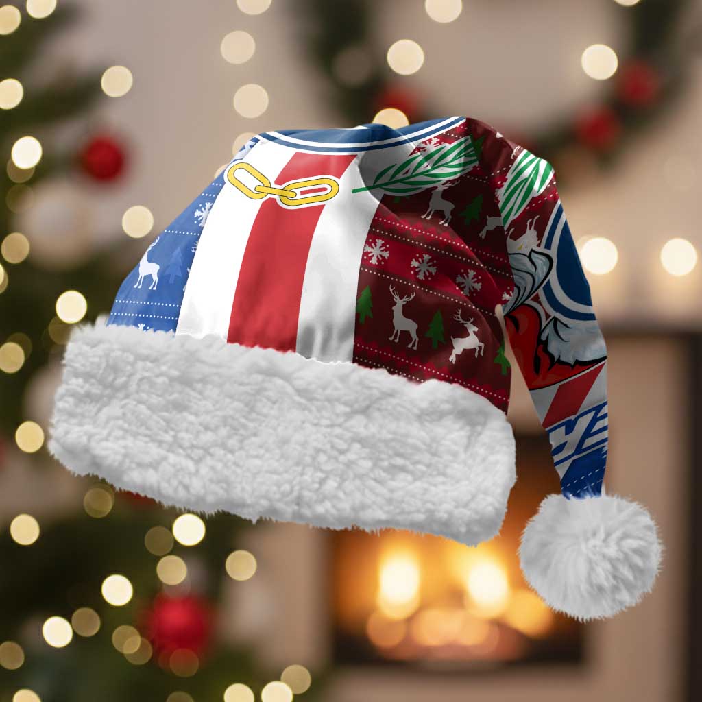 Cape Verde Christmas Santa Hat Festive Pattern Christmas Tree and National Emblem Motif - African Pride