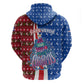 Cape Verde Christmas Hoodie Festive Pattern Christmas Tree and National Emblem Motif - African Pride