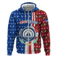 Cape Verde Christmas Hoodie Festive Pattern Christmas Tree and National Emblem Motif - African Pride