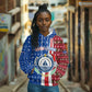 Cape Verde Christmas Hoodie Festive Pattern Christmas Tree and National Emblem Motif - African Pride