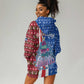 Cape Verde Christmas Hoodie Dress Festive Pattern Christmas Tree and National Emblem Motif - African Pride