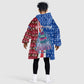 Cape Verde Christmas Kid Wearable Blanket Hoodie Festive Pattern Christmas Tree and National Emblem Motif - African Pride