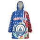Cape Verde Christmas Kid Wearable Blanket Hoodie Festive Pattern Christmas Tree and National Emblem Motif - African Pride