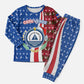 Cape Verde Christmas Pajama Set Festive Pattern Christmas Tree and National Emblem Motif - African Pride