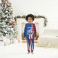 Cape Verde Christmas Pajama Set Festive Pattern Christmas Tree and National Emblem Motif - African Pride