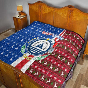 Cape Verde Christmas Quilt Festive Pattern Christmas Tree and National Emblem Motif - African Pride