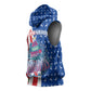 Cape Verde Christmas Sleeveless Hoodie Festive Pattern Christmas Tree and National Emblem Motif - African Pride