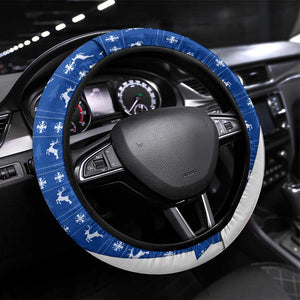 Cape Verde Christmas Steering Wheel Cover Festive Pattern Christmas Tree and National Emblem Motif - African Pride
