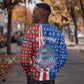 Cape Verde Christmas Sweatshirt Festive Pattern Christmas Tree and National Emblem Motif - African Pride