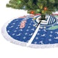 Cape Verde Christmas Tree Skirt Festive Pattern Christmas Tree and National Emblem Motif - African Pride