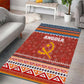 Angola Christmas Area Rug Snowflake Pattern Tribal Santa Claus Motif - African Pride