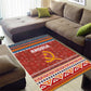 Angola Christmas Area Rug Snowflake Pattern Tribal Santa Claus Motif - African Pride
