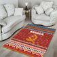 Angola Christmas Area Rug Snowflake Pattern Tribal Santa Claus Motif - African Pride