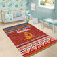 Angola Christmas Area Rug Snowflake Pattern Tribal Santa Claus Motif - African Pride