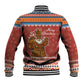 Angola Christmas Baseball Jacket Snowflake Pattern Tribal Santa Claus Motif - African Pride