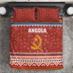 Angola Christmas Bedding Set Snowflake Pattern Tribal Santa Claus Motif - African Pride