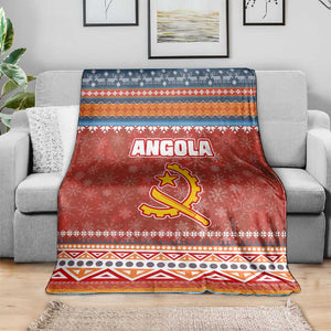 Angola Christmas Blanket Snowflake Pattern Tribal Santa Claus Motif - African Pride