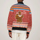 Angola Christmas Bomber Jacket Snowflake Pattern Tribal Santa Claus Motif - African Pride