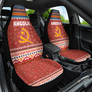 Angola Christmas Car Seat Cover Snowflake Pattern Tribal Santa Claus Motif - African Pride