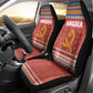 Angola Christmas Car Seat Cover Snowflake Pattern Tribal Santa Claus Motif - African Pride