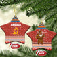 Angola Christmas Ceramic Ornament Snowflake Pattern Tribal Santa Claus Motif - African Pride