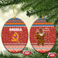 Angola Christmas Ceramic Ornament Snowflake Pattern Tribal Santa Claus Motif - African Pride