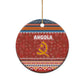 Angola Christmas Ceramic Ornament Snowflake Pattern Tribal Santa Claus Motif - African Pride