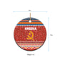 Angola Christmas Ceramic Ornament Snowflake Pattern Tribal Santa Claus Motif - African Pride