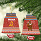 Angola Christmas Ceramic Ornament Snowflake Pattern Tribal Santa Claus Motif - African Pride