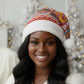 Angola Christmas Santa Hat Snowflake Pattern Tribal Santa Claus Motif - African Pride