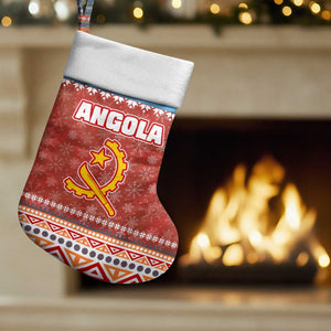 Angola Christmas Stocking Snowflake Pattern Tribal Santa Claus Motif - African Pride