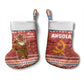 Angola Christmas Stocking Snowflake Pattern Tribal Santa Claus Motif - African Pride