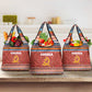 Angola Christmas Grocery Bag Snowflake Pattern Tribal Santa Claus Motif - African Pride