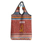 Angola Christmas Grocery Bag Snowflake Pattern Tribal Santa Claus Motif - African Pride