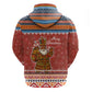 Angola Christmas Hoodie Snowflake Pattern Tribal Santa Claus Motif - African Pride
