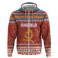 Angola Christmas Hoodie Snowflake Pattern Tribal Santa Claus Motif - African Pride