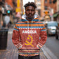 Angola Christmas Hoodie Snowflake Pattern Tribal Santa Claus Motif - African Pride