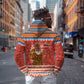 Angola Christmas Hoodie Snowflake Pattern Tribal Santa Claus Motif - African Pride