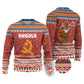 Angola Christmas Ugly Christmas Sweater Snowflake Pattern Tribal Santa Claus Motif - African Pride