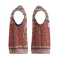 Angola Christmas Knitted V-Neck Vest Snowflake Pattern Tribal Santa Claus Motif - African Pride