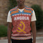 Angola Christmas Knitted V-Neck Vest Snowflake Pattern Tribal Santa Claus Motif - African Pride