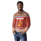 Angola Christmas Long Sleeve Polo Shirt Snowflake Pattern Tribal Santa Claus Motif - African Pride