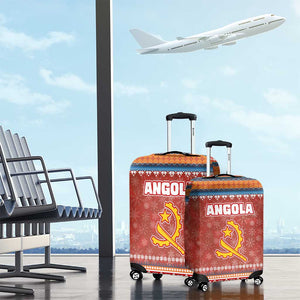Angola Christmas Luggage Cover Snowflake Pattern Tribal Santa Claus Motif - African Pride