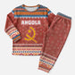 Angola Christmas Pajama Set Snowflake Pattern Tribal Santa Claus Motif - African Pride