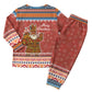 Angola Christmas Pajama Set Snowflake Pattern Tribal Santa Claus Motif - African Pride