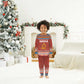 Angola Christmas Pajama Set Snowflake Pattern Tribal Santa Claus Motif - African Pride