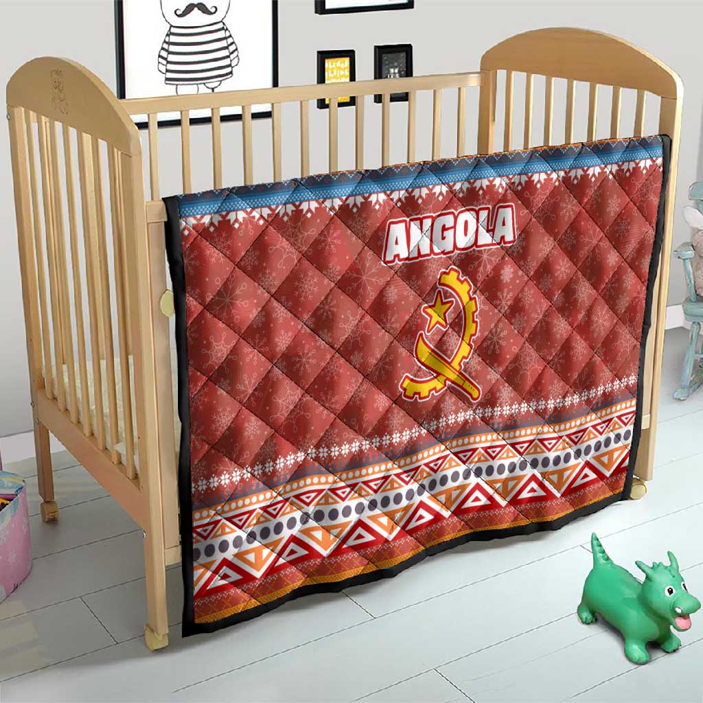 Angola Christmas Quilt Snowflake Pattern Tribal Santa Claus Motif - African Pride