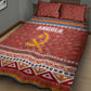 Angola Christmas Quilt Bed Set Snowflake Pattern Tribal Santa Claus Motif - African Pride