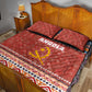 Angola Christmas Quilt Bed Set Snowflake Pattern Tribal Santa Claus Motif - African Pride